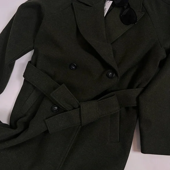 Loose Overcoat Olive Limited Edition Influencer Designed Clothing Collection - Picture 3 of 6